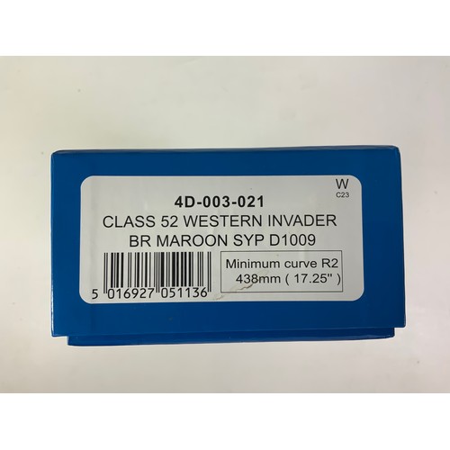 521 - DAPOL, BOXED CLASS 52 WESTERN, 1009 WESTERN INVADER BR MAROON, APPEARS UNOPENED,