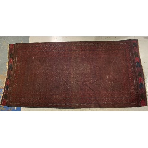 731 - LARGE RED GROUND RUG 400cm x 204cm