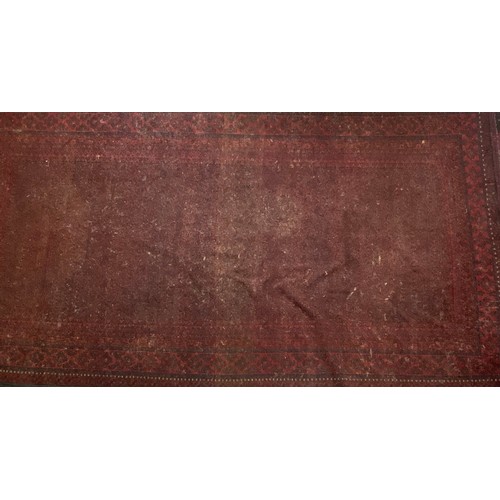 731 - LARGE RED GROUND RUG 400cm x 204cm