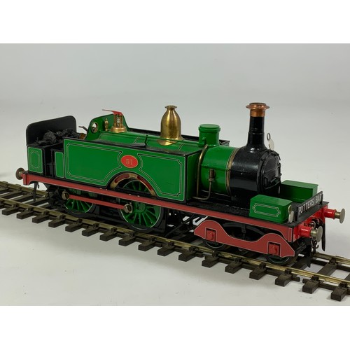 473 - KIT / SCRATCH BUILT 0 GAUGE MODEL RAILWAY LOCOMOTIVE, AN EARLY PRE GROUPING 4-4-0 TANK LOCOMOTIVE FO... 