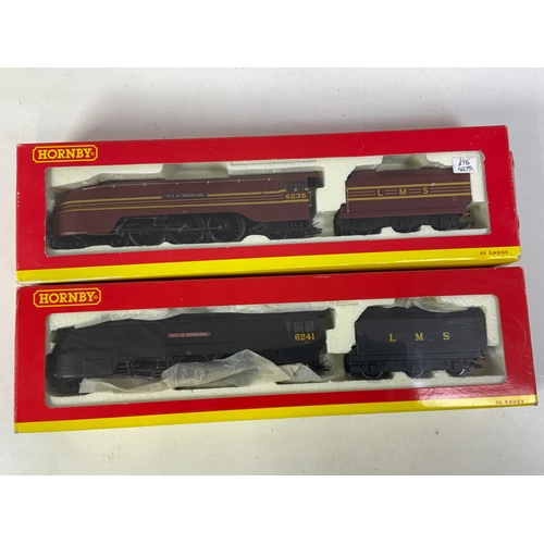 510 - 2 BOXED HORNBY LOCOMOTIVES, R2205 LMS CORONATION CLASS 6235 CITY OF BIRMINGHAM & R2270 CITY OF EDINB... 