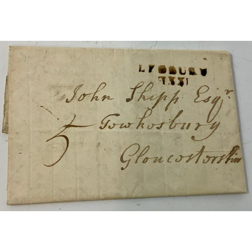 542 - A 1808 PRE STAMP LETTER LEDBURY POSTMARK STAMP