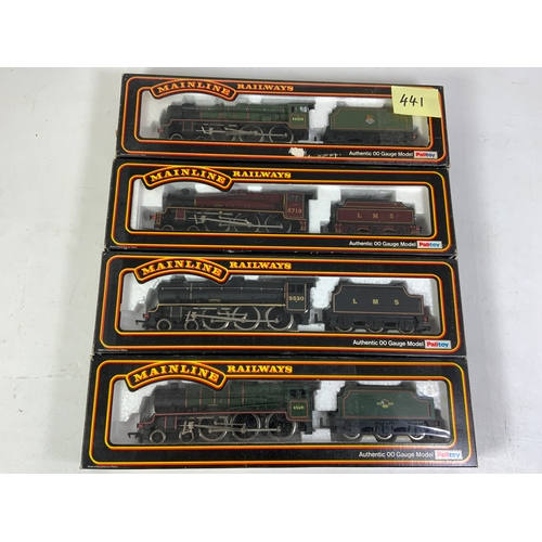 441 - 4 BOXED MAINLINE LOCOMOTIVES, COMPRISING 2 X JUBILEE, REBUILT SCOT & REBUILT PATRIOT, 46100, 5719, 4... 