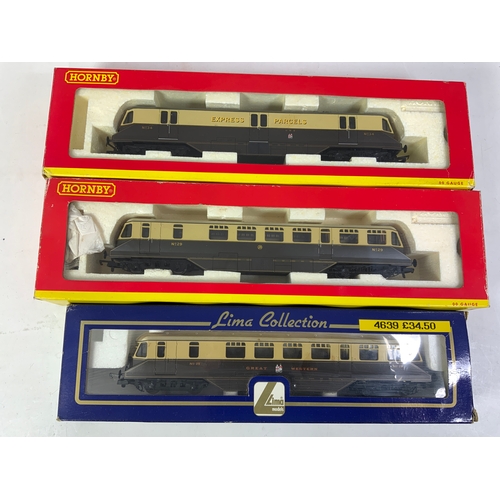 424 - GWR RAILCAR COLLECTION, R2524 GWR DIESEL RAILCAR NO 29, DCC READY, R2876 GWR RAILCAR NO 34 DCC READY... 