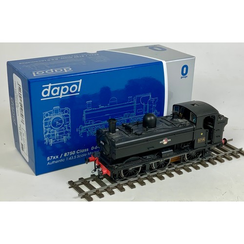 493 - DAPOL, BOXED CLASS 57XX GWR PANNIER TANK, 3716 BR BLACK LATE CREST, MODEL 7S-007-005, DCC READY 21 P... 