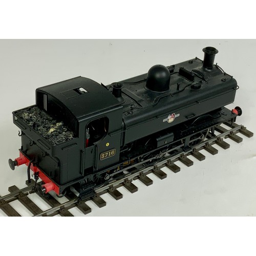 493 - DAPOL, BOXED CLASS 57XX GWR PANNIER TANK, 3716 BR BLACK LATE CREST, MODEL 7S-007-005, DCC READY 21 P... 