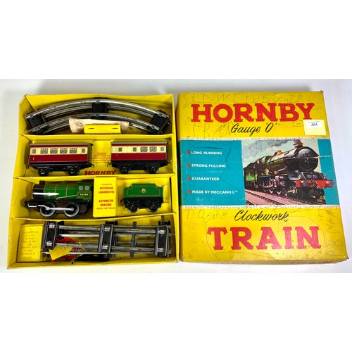 464 - HORNBY 0 GAUGE SET NO 31 PASSENGER SET, LOCOMOTIVE 45746 , 2 COACHES & SOME TRACK. BOX AS SHOWN, WOR... 