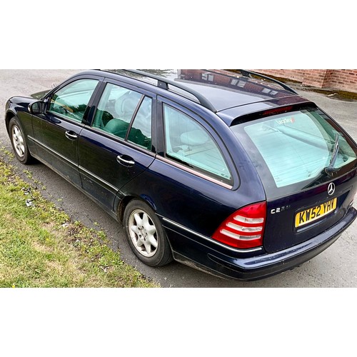 2 - MERCEDES C220 CDI DIESEL ESTATE KW52 YHV. MOT VALID UNTIL 22/10/24. RECORDED MILEAGE 142937. BODYWOR... 