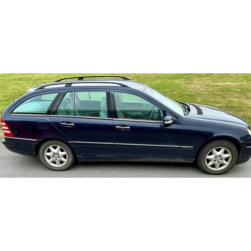 2 - MERCEDES C220 CDI DIESEL ESTATE KW52 YHV. MOT VALID UNTIL 22/10/24. RECORDED MILEAGE 142937. BODYWOR... 