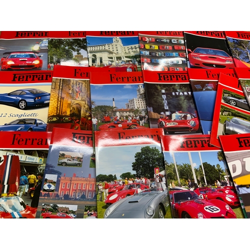 43 - 28 EDITIONS OF THE FERRARI OWNERS CLUB MAGAZINE, PLUS OTHER TITLES