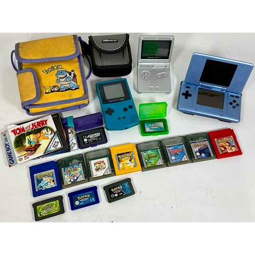 55 - NINTENDO, GAMEBOY COLLECTION GAMEBOY COLOUR, NINTENDO DS, GAME BOY ADVANCE SP, AND MIXED GAMES INC. ... 