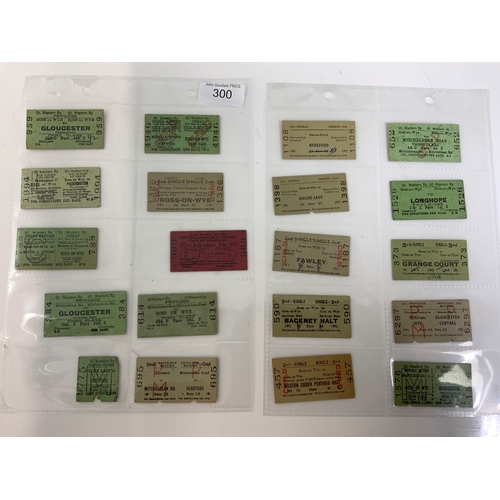 300 - THEMATIC RAILWAY TICKET COLLECTION, COMPRISING MAINLY ROUTES OF THE HEREFORD, ROSS & GLOUCESTER,  IN... 