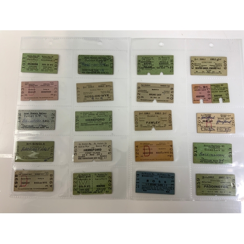 300 - THEMATIC RAILWAY TICKET COLLECTION, COMPRISING MAINLY ROUTES OF THE HEREFORD, ROSS & GLOUCESTER,  IN... 