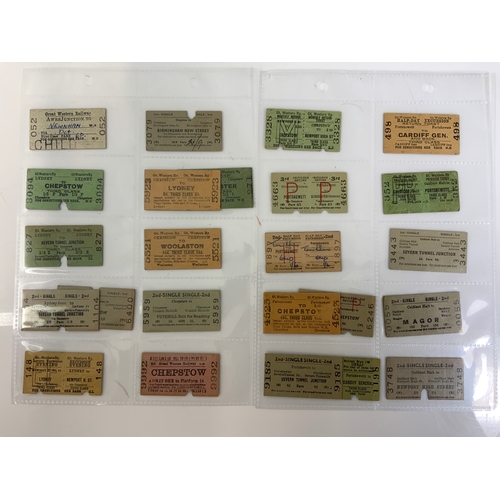 298 - RAILWAY TICKETS , BASED ON THE GLOUCESTER TO NEWPORT LINE, SOME INTERESTING COUNTRY STATIONS, OAKLE ... 