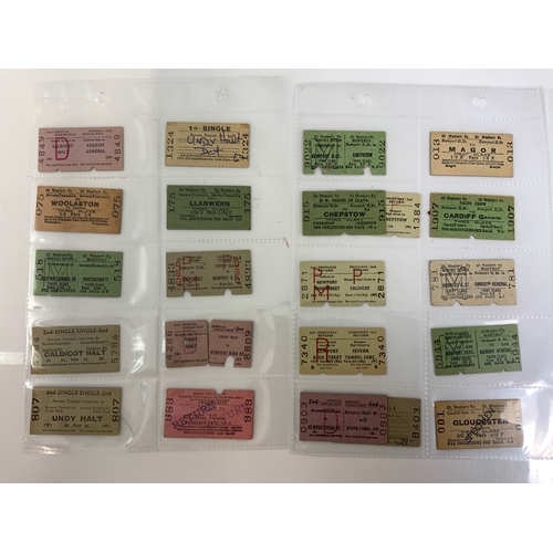 298 - RAILWAY TICKETS , BASED ON THE GLOUCESTER TO NEWPORT LINE, SOME INTERESTING COUNTRY STATIONS, OAKLE ... 