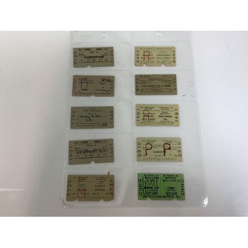 298 - RAILWAY TICKETS , BASED ON THE GLOUCESTER TO NEWPORT LINE, SOME INTERESTING COUNTRY STATIONS, OAKLE ... 