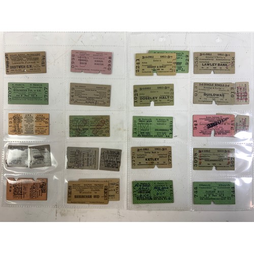 295 - RAILWAY TICKETS, WEST MIDLANDS INTEREST, WORCESTER TO BIRMINGHAM VIA THE BANK, BROMSGROVE & DROITWIC... 