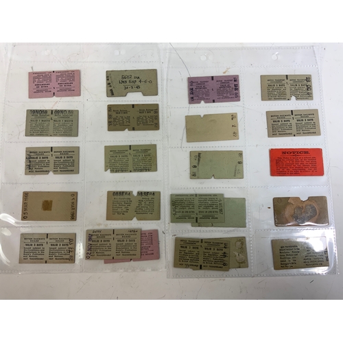 292 - RAILWAY TICKETS, BASED ON THE BIRMINGHAM & DERBY JUNCTION RAILWAY ROUTE, INC TRAVEL, PLATFORM & PARK... 