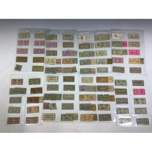 288 - RAILWAY TICKETS, EXTENSIVE COLLECTION BASED ON THE HOPE VALLEY LINE, APPROX. 220 PLUS AS SHOWN, MIXE... 