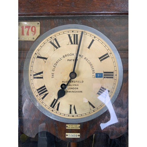 1 - THE GLEDHILL-BROOKTIME RECORDERS LIMITED CLOCKING ON/OFF CLOCK FROM LONGBRIDGE BRITISH LEYLAND