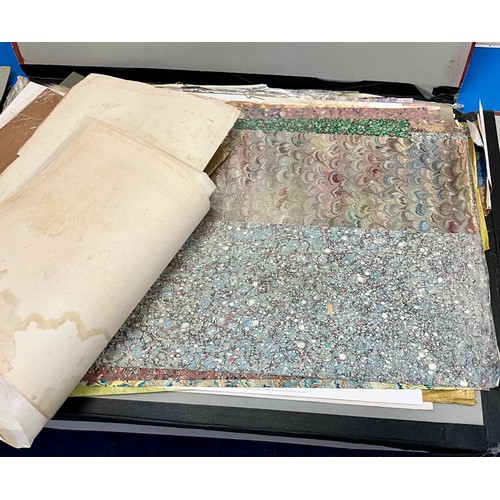 44 - PORTFOLIO CONTAINING QTY. UNFRAMED WATERCOLOURS, ETCHINGS AND PRINTS (this lot contains a large numb... 