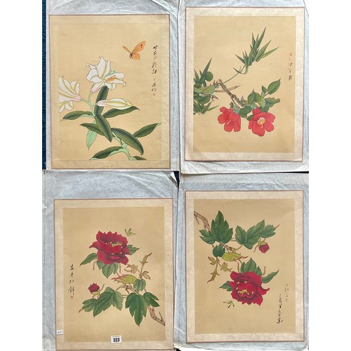 52 - ++ Withdrawn ++ QTY. UNFRAMED CHINESE WATERCOLOUR PAINTINGS ON SILK AND PR. FRAMED DITTO, sizes vary... 