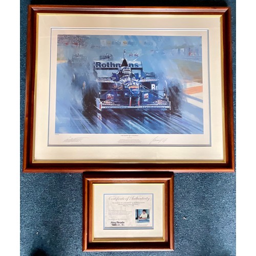 66 - 'THE MAKING OF A CHAMPION' BY NICHOLAS WATTS SIGNED BY ARTIST AND DAMON HILL AND CERTIFICATED NUMBER... 