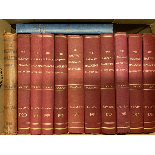 243 - BOUND EDITIONS OF THE RAILWAY MAGAZINE, INCLUDES, 1898 TO 1924, & MIXED AGED BINDING, 3 BOXED 42 VOL... 