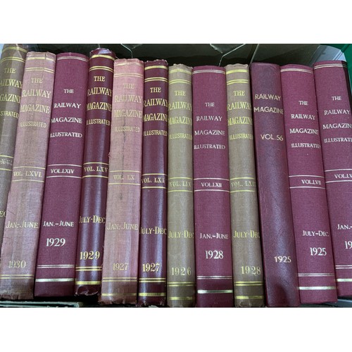 244 - 53 BOUND VOLUMES OF THE RAILWAY MAGAZINE, C.1925 TO C.1962 NOT COMPLETE RUN. EDITIONS AS SHOWN