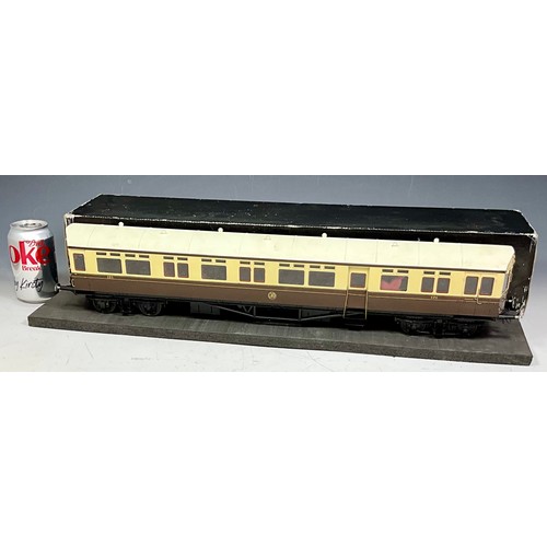 476 - MODEL RAILWAY TOWER BRASS BOXED GAUGE 1 MODEL OF A GWR AUTOCOACH, EARLY VERSION, NO LONGER MADE.