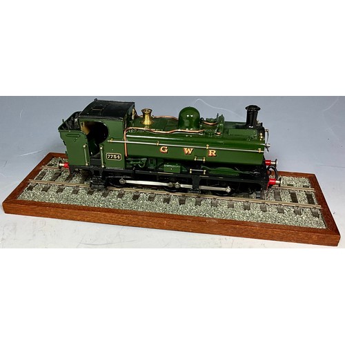 473 - 0 GAUGE, GWR 0-6-0 PANNIER TANK, 7754 3 RAIL ELECTRIC DRIVE WITH SKID COLLECTION BAR, U/B A TIDY MOD... 