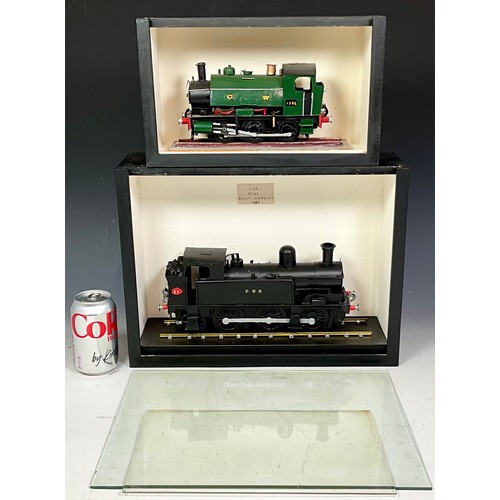 474 - A CASED & PLINTHED MOUNTED, NON RUNNING MODEL OF A TVR 0-6-0 TANK LOCOMOTIVE, NO 83 ORIGINAL LOCOMOT... 