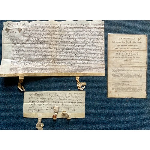 90 - ++  Withdrawn ++ MISC. OLD MAPS, INDENTURE AND A SET OF SALES PARTICULARS