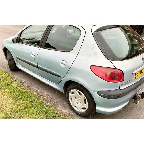 2 - PEUGEOT 206 HDI LX DIESEL BT03 VGF MOT VALID UNTIL MAY 2025. RECORDED MILEAGE 111195. DAMAGE TO REAR... 