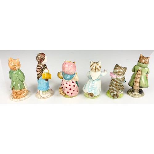 137 - BESWICK BEATRIX POTTER MODELS GINGER, SUSAN, COUSIN RIBBY, TABITHA TWITCHETT, MISS MOPPET & SIMPKIN