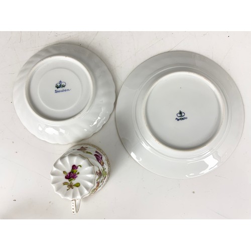 200 - DRESDEN FLORAL PART COFFEE SET