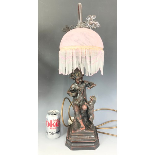 262 - FIGURAL TABLE LAMP WITH A NYMPH, FAIRY MODEL