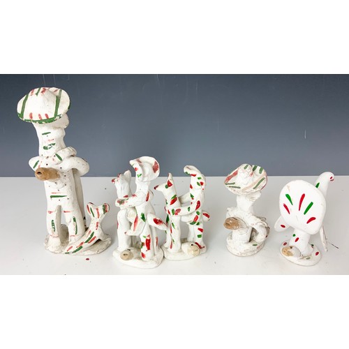 344 - 5 TRADITIONAL MALLORQUIN SIURELL CLAY WHISTLES