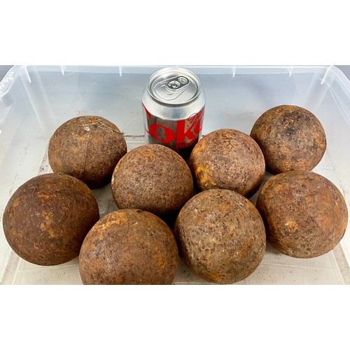 429 - CANNON BALLS (8), ALL Approx. 8cm DIA.