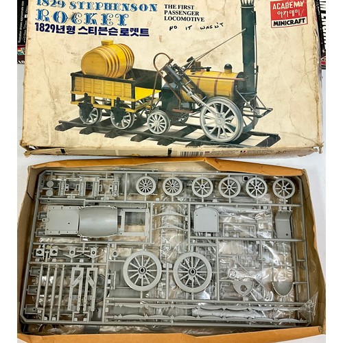 60 - PLASTIC MODEL KITS : AIRFIX 1:48 BRISTOL BLENHEIM MK 1, BAGGED (OPEN), 1804 STEAM LOCO BAGGED OPEN, ... 