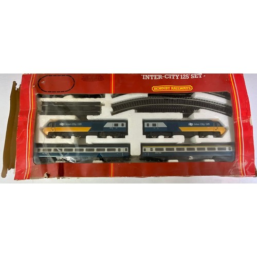 362 - TWO HORNBY SETS, HORNBY WITH ‘GREEN’ CLASS 37, 6 WAGONS, TRACK & CONTROLLER, PLUS R541 HST  INTERCIT... 