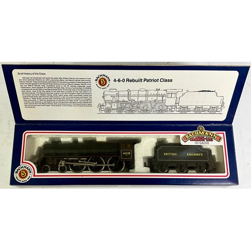 343 - BACHMANN TWO BOXED MODELS, 31-556 V2 LNER WARTIME BLACK 3650, & 31-200 REBUILT PATRIOT 45528