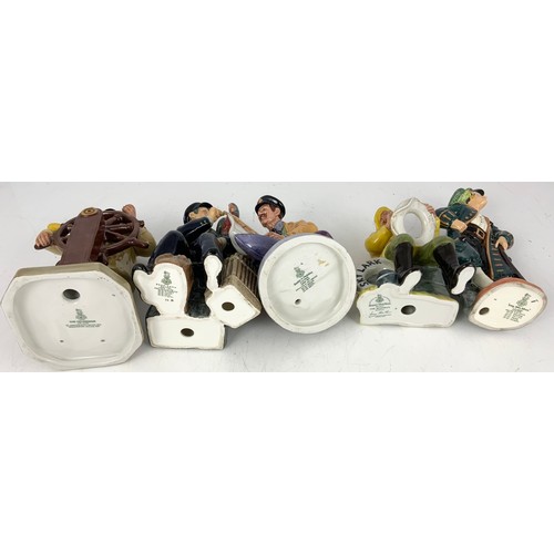 152 - 5 ROYAL DOULTON FIGURINES THE HELMS MAN HN2499, SHORE LEAVE HN2254,  THE BOATMAN HN2417, SAILORS HOL... 