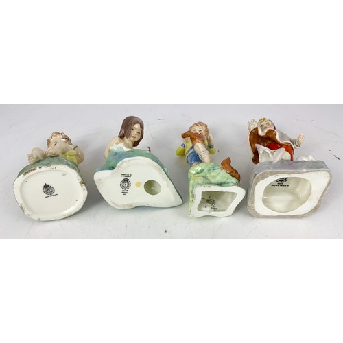 161 - 4 ROYAL WORCESTER FREDA DOUGHTY FIGURINES