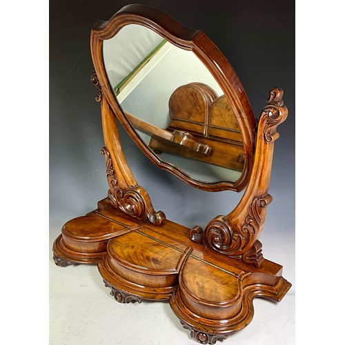 88 - ORNATELY CARVED DRESSING TABLE MIRROR