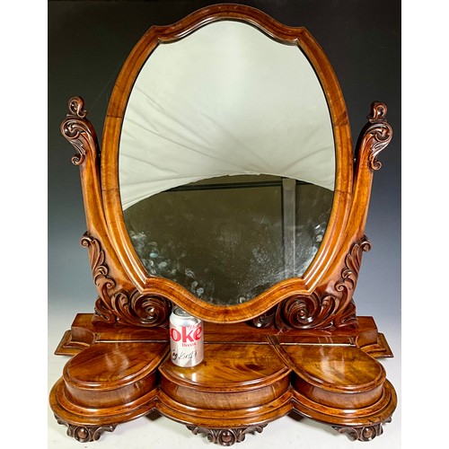 88 - ORNATELY CARVED DRESSING TABLE MIRROR