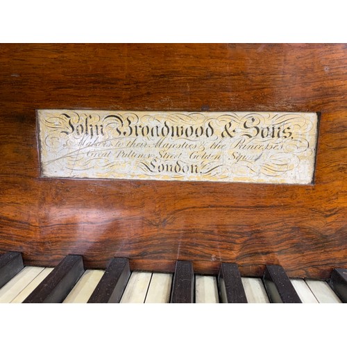 648 - BROADWOOD SQUARE PIANO WIDTH 175cm