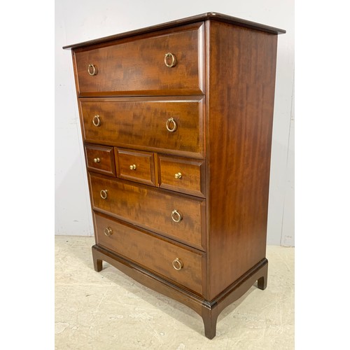 668 - STAG MINSTREL CHEST OF SEVEN DRAWERS WIDTH 82cm , 112cm TALL