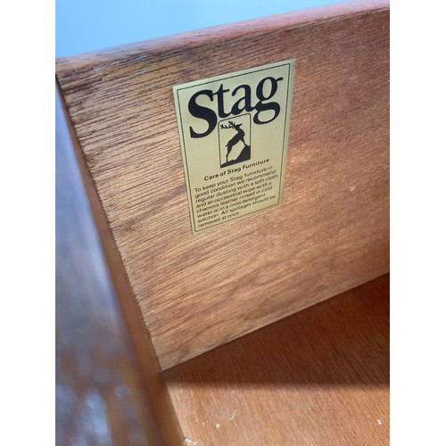 668 - STAG MINSTREL CHEST OF SEVEN DRAWERS WIDTH 82cm , 112cm TALL