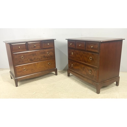 667 - PAIR OF STAG MINSTREL CHESTS OF DRAWERS WIDTH 82cm